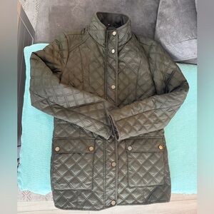 Lucky Brand Quilted Utility Jacket in Olive